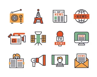 传播与社交图标,免抠元素