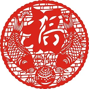 福字剪纸eps,ai矢量模版下载