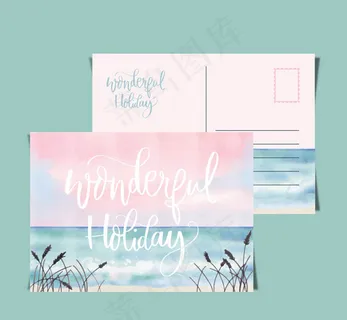美好假期明信片