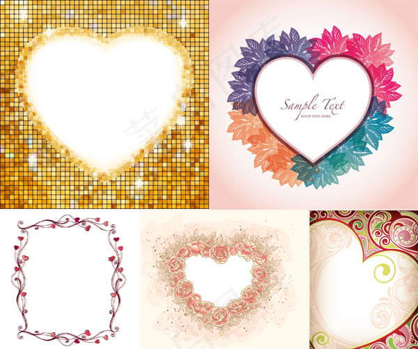 情人节心型边框