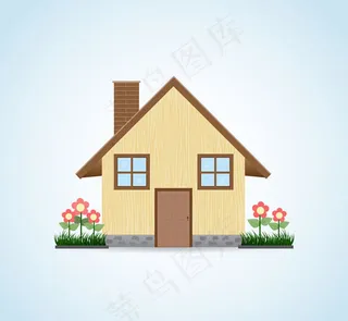 卡通房屋矢量