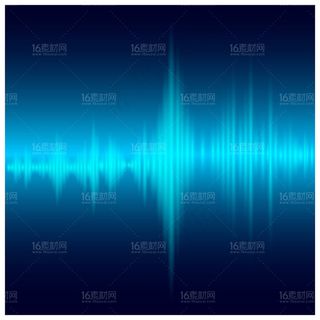音波蓝色背景