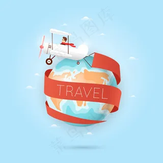 旅行飞机和地球