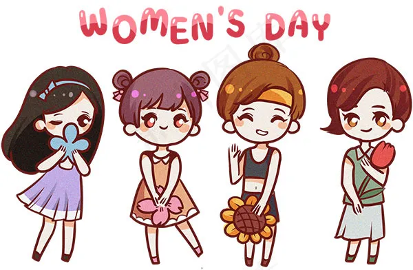 妇女节卡通插画