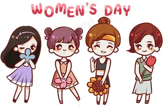 妇女节卡通插画