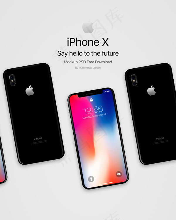 iPhoneX样机(4000X5000(DPI:72))psd模版下载