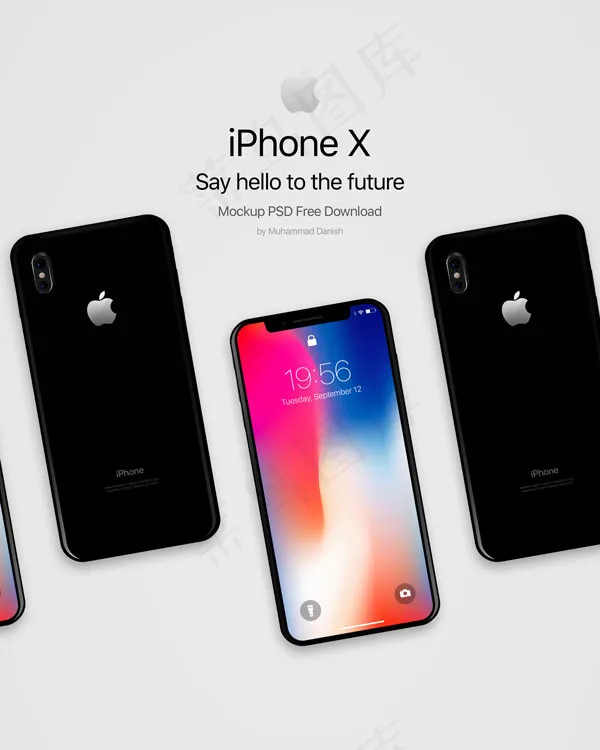 iPhoneX样机(4000X5000(DPI:72))psd模版下载