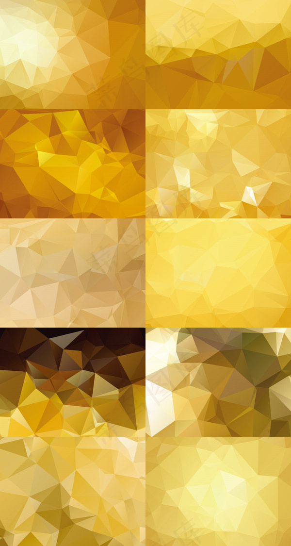 金色低多边形背景