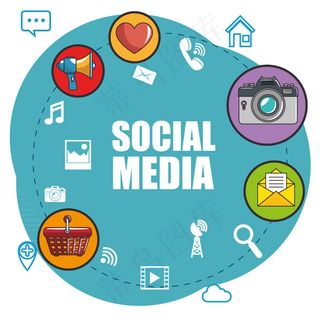 社交媒体插画