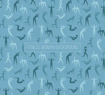 健身女子剪影背景 健身女子剪影背景