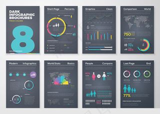 黑色ppt信息图表
