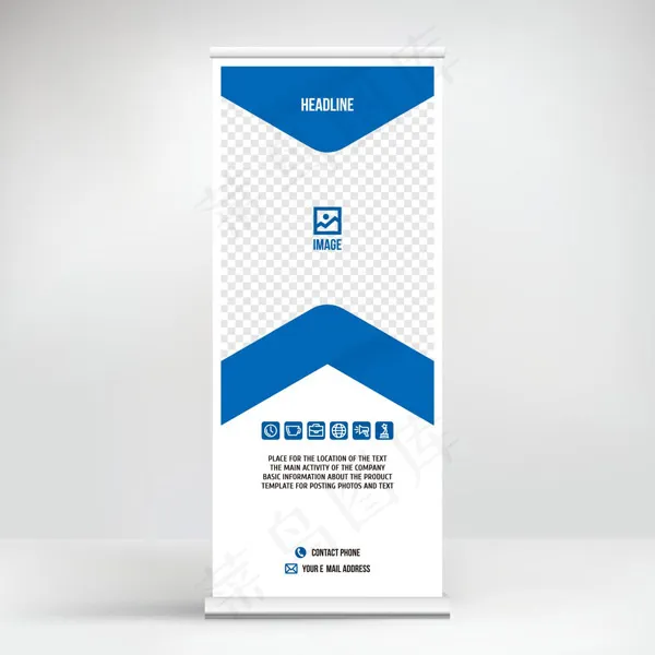 简约X展架模板eps,ai矢量模版下载