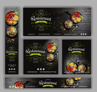 时尚餐馆宣传卡片