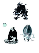 山水画人物2ai矢量模版下载