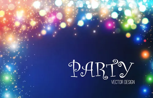 炫彩光斑背景矢量