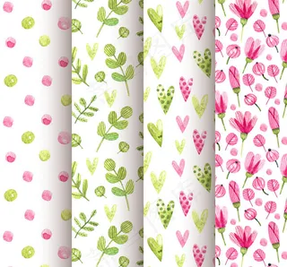 树叶和花卉背景