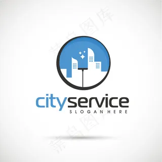 高楼圆形logo