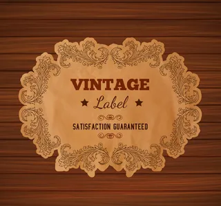 复古纸标签