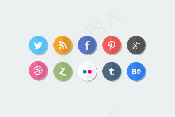 精美扁平按钮,背景元素psd模版下载