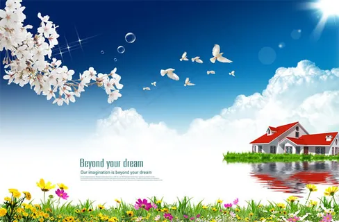 湖畔别墅风景 湖畔别墅风景