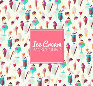 夏季雪糕无缝背景