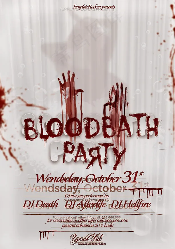 万圣节大*派对(1775X2525(DPI:300))psd模版下载