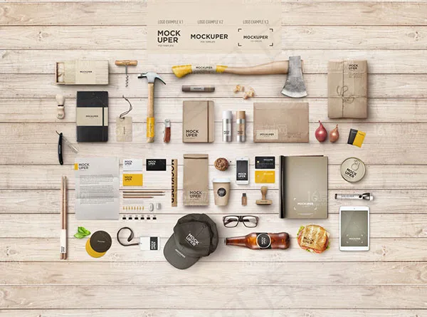 工具物品VI样机(8667X6427(DPI:200))psd模版下载