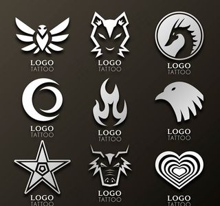 纹身标志矢量图