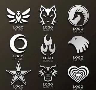 纹身标志矢量图