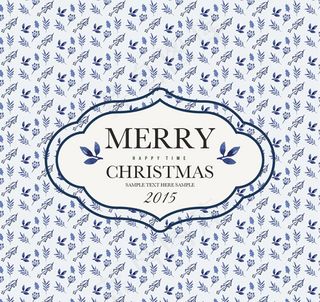 水彩花卉圣诞贺卡