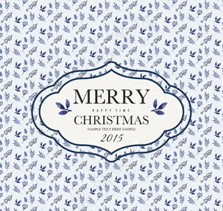 水彩花卉圣诞贺卡