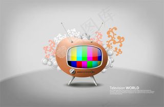 花纹与电视机