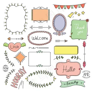 边框和框架涂鸦集