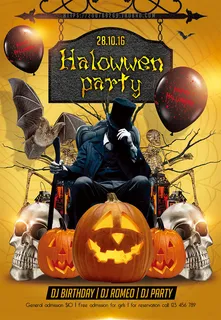 酒吧万圣节海报