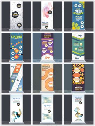 时尚易拉宝模板