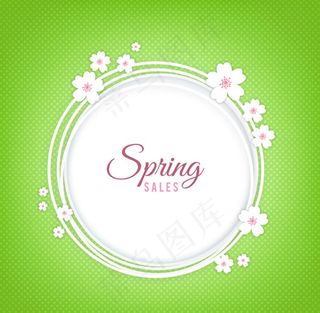 春季促销花环矢量