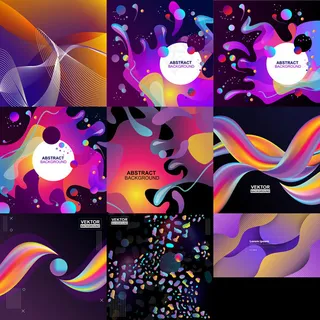 梦幻潮流流体背景