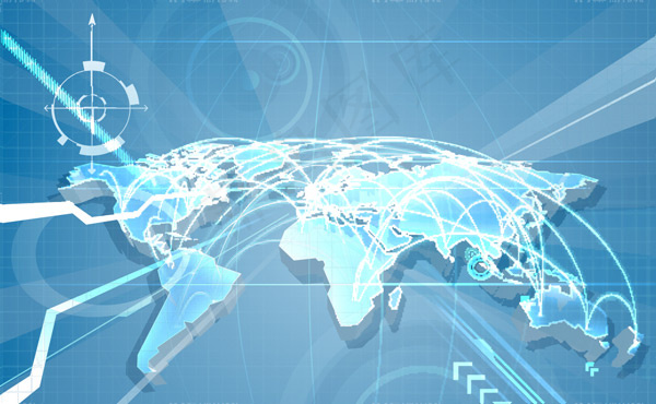 抽象立体世界地图