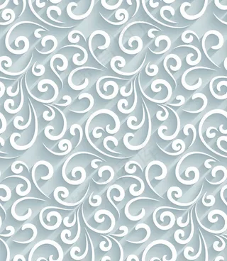 卷曲花纹无缝背景