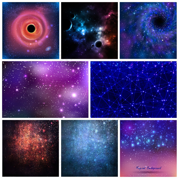 绚丽宇宙背景eps,ai矢量模版下载