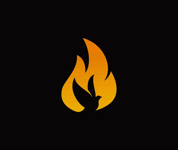 黄色火焰标志eps,ai矢量模版下载