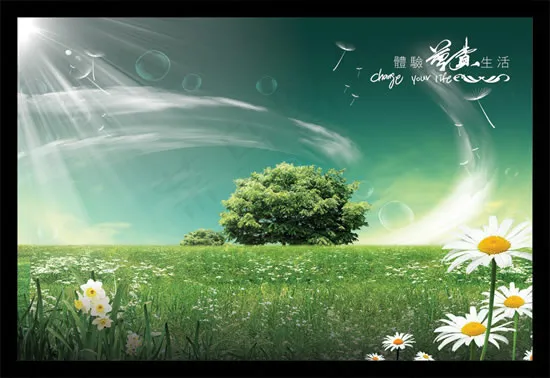 闲适雅静春天风景(3780X2598(DPI:300))psd模版下载