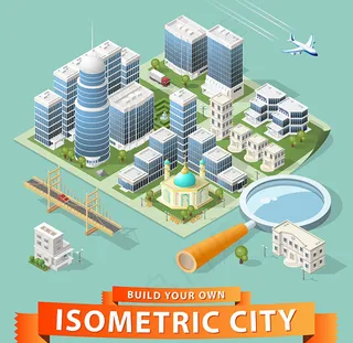 卡通等距城市建造