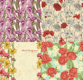 复古花纹图案背景