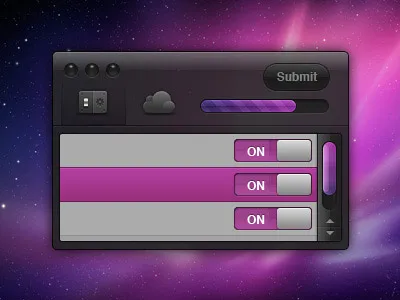 质感黑暗UI元素