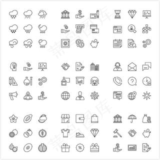 线性图标矢量,免抠元素