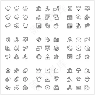 线性图标矢量,免抠元素