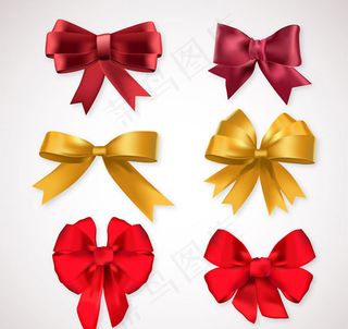 彩色蝴蝶结矢量