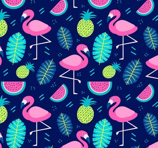 火烈鸟无缝背景