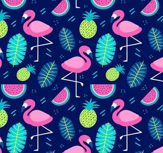 火烈鸟无缝背景